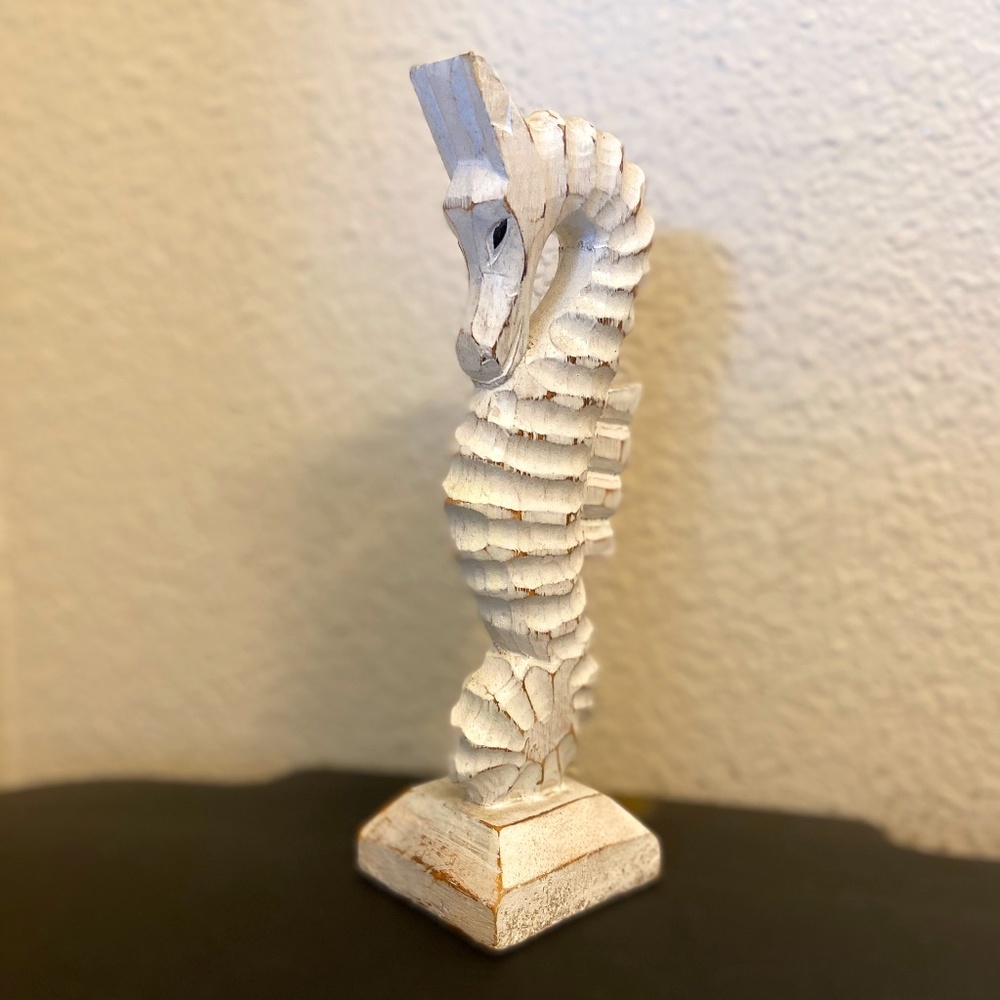 White Seahorse Mini Statue